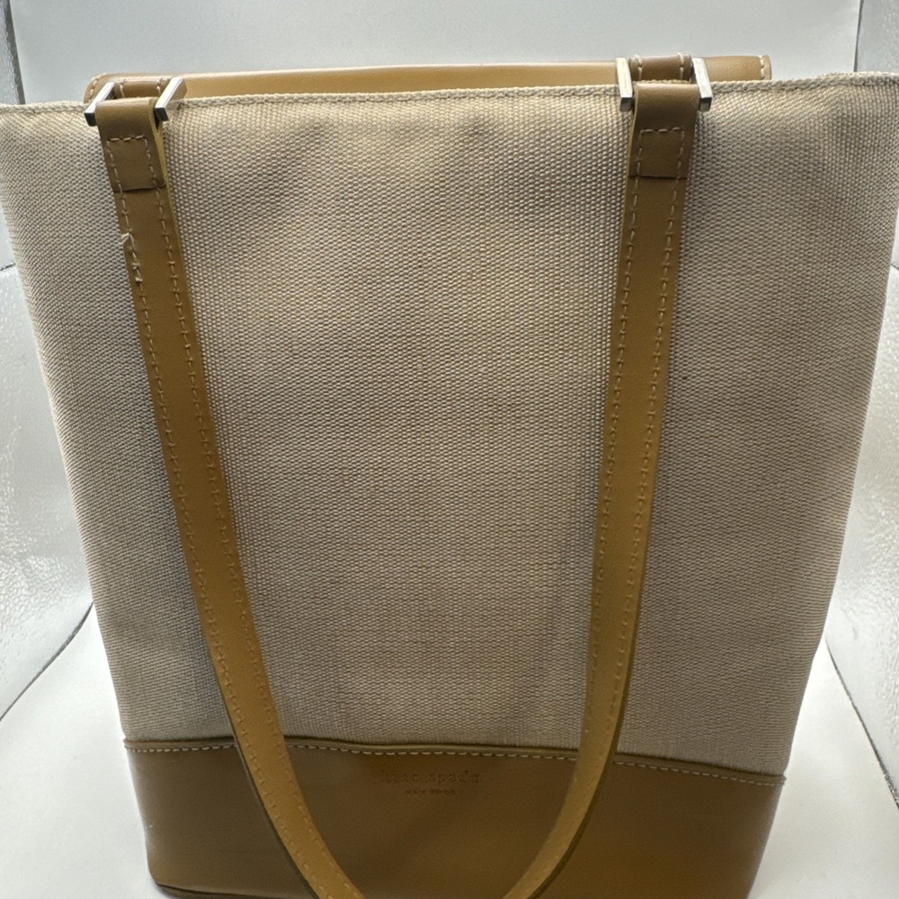 Kate Spade NY Camel Brown Wool Leather Purse‎ Handbag